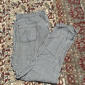 Jolt Linen/Rayon blend striped Drawstring pants white/grey Size 9